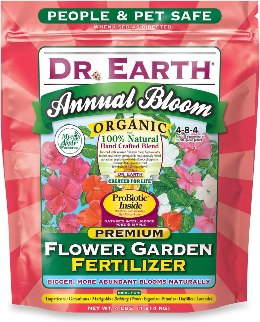 Dr. Earth 705P Organic 6 Flower Garden Fertilizer in Poly Bag, 4-Pound