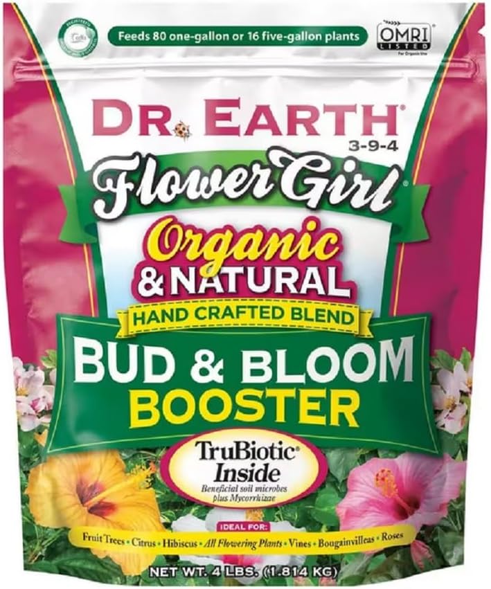 Dr. Earth GL61100518430 Fertilizer  Soil 707P Organic 8 Bud  Bloom Fertilizer in Poly Bag, 4-Pound, 4 lb, Natural