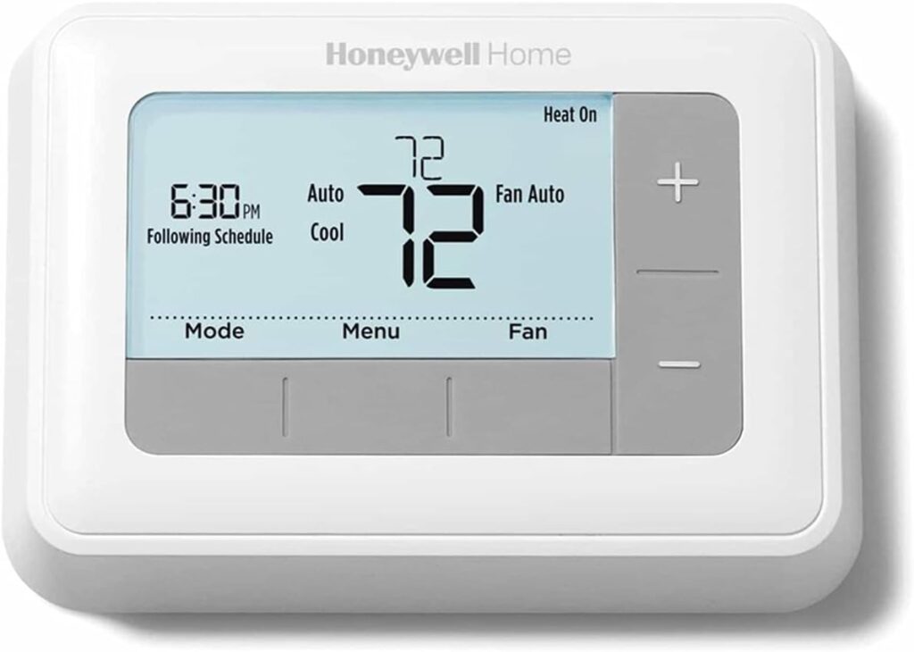 Honeywell Home RTH7560E 7-Day Flexible Programmable Thermostat-Extra-Large Backlit Display, White