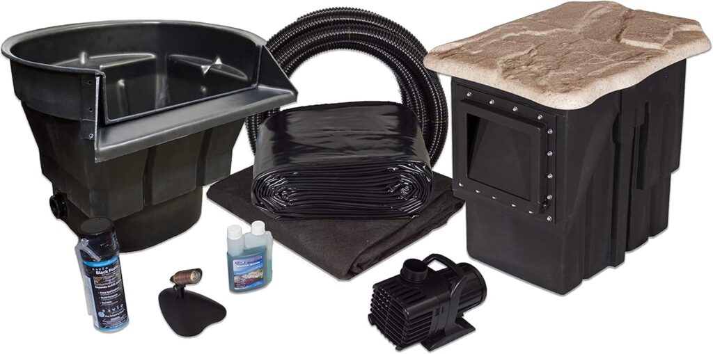 HALF OFF PONDS PondBuilder Crystal 4000 Complete Water Garden and Pond Kit with 15 Foot x 25 Foot EPDM Liner - MDP4