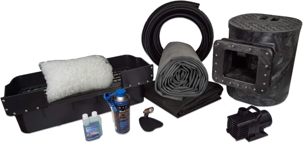 HALF OFF PONDS Savio Select 3000 Complete Water Garden and Pond Kit with Savio 28-Watt High Output UVinex Clarifier and 15 x 15 Foot EPDM Rubber Liner - SAUV3