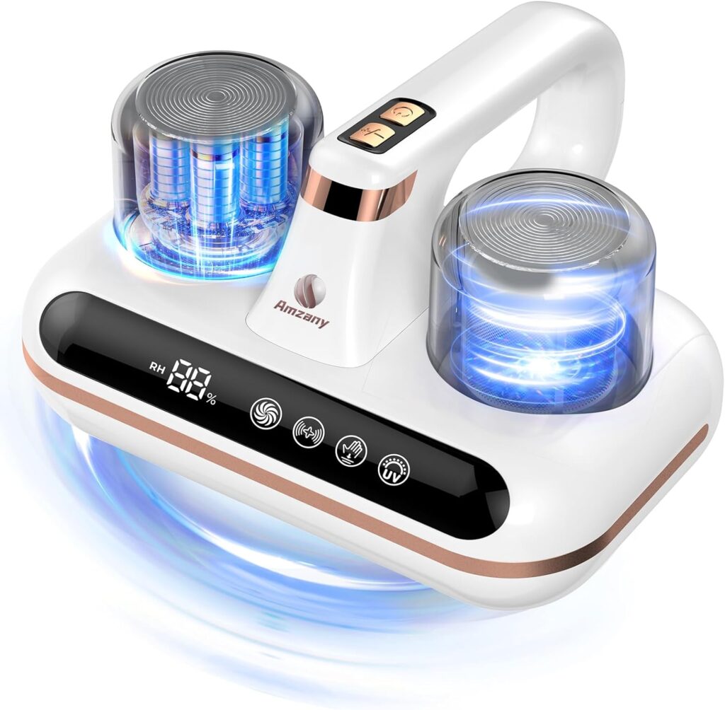 Bed Vacuum Cleaner - 5-in-1 Cordless Mattress Vacuum Cleaner, Powered by UV-C Light  Ultrasonic Technology, 16Kpa Strong Suction,Low Noise,Suitable for Dust, Pet Hair, Etc.