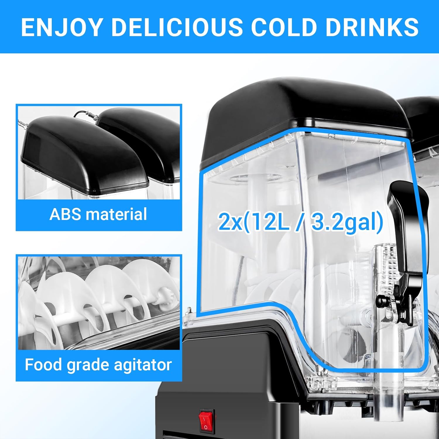 Comprehensive Review: Commercial Slushy Machine 2×3.2 Gallon Tanks