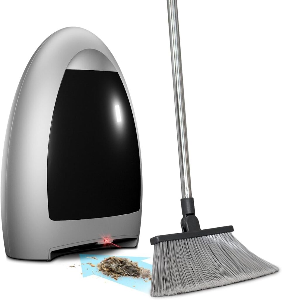 EyeVac Home Touchless Vacuum Automatic Dustpan - Great for Sweeping Pet Hair Food Dirt Kitchen - Fast  Powerful, Corded Canister Vacuum, Bagless, Automatic Sensors, 1000 Watt (Silver)