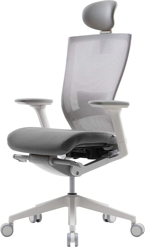 SIDIZ T50 Ergonomic Office Chair : High Performance Home Office Chair with Adjustable Headrest, Lumbar Support, 3D Armrest, Seat Depth, Mesh Back Computer Chair, Alternative Gaming Chair (Gray)