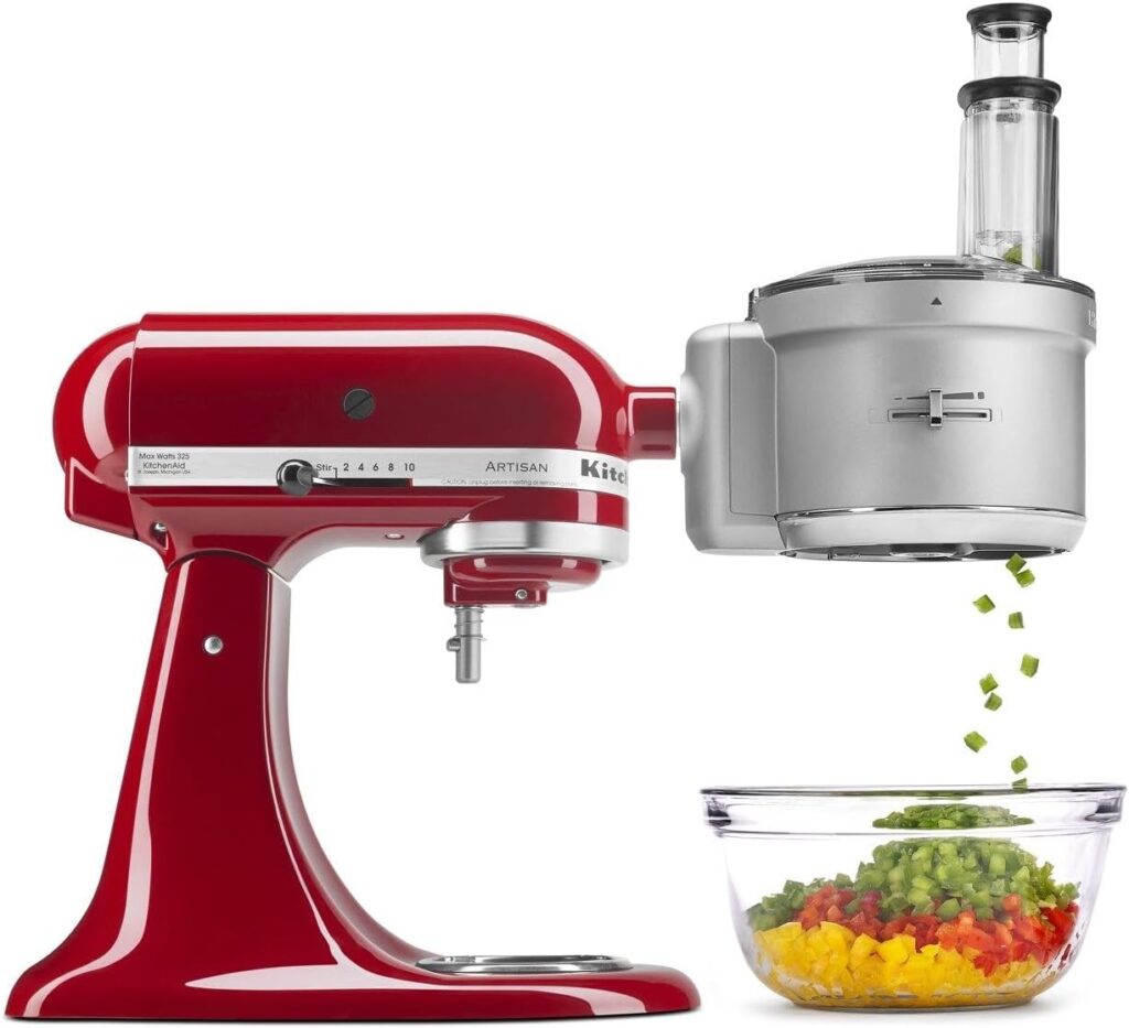 KitchenAid KSM2FPA Food Processor Attachment, Dicing Kit, Silver