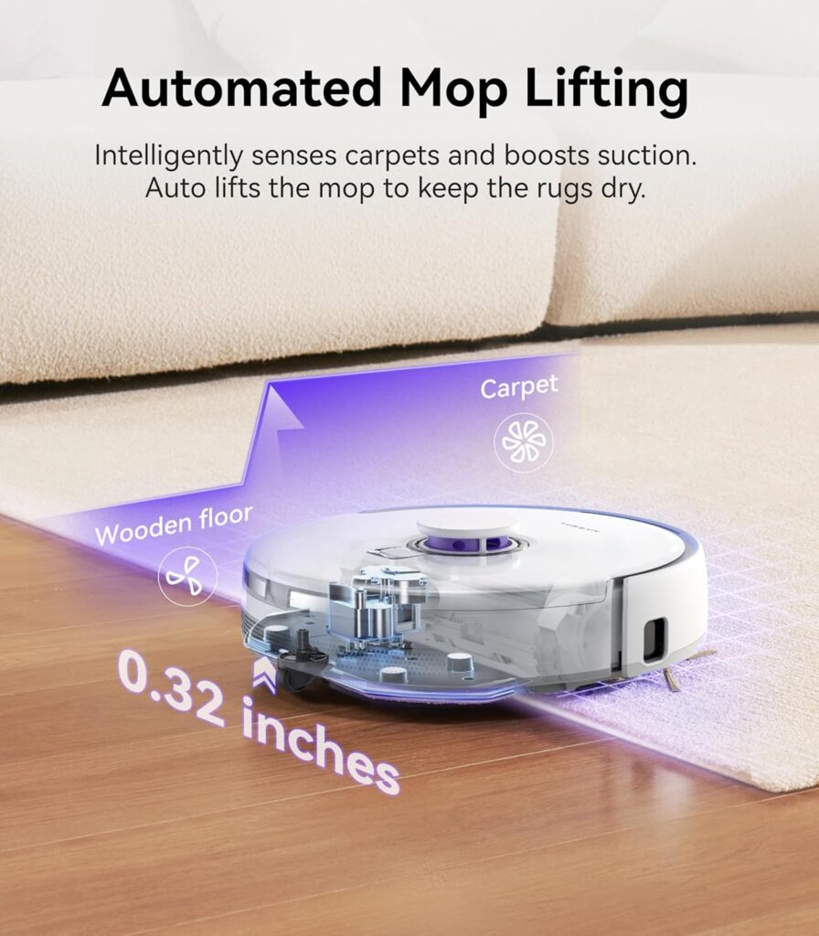 NARWAL Freo X Plus Robot Vacuum and Mop, 7-Week Dust Storage, Zero Tangles, 7800Pa Suction, Mopping, Tri-Laser Obstacle Avoidance, LiDAR Navigation, Multi-Floor Mapping, Works with Alexa, App Control