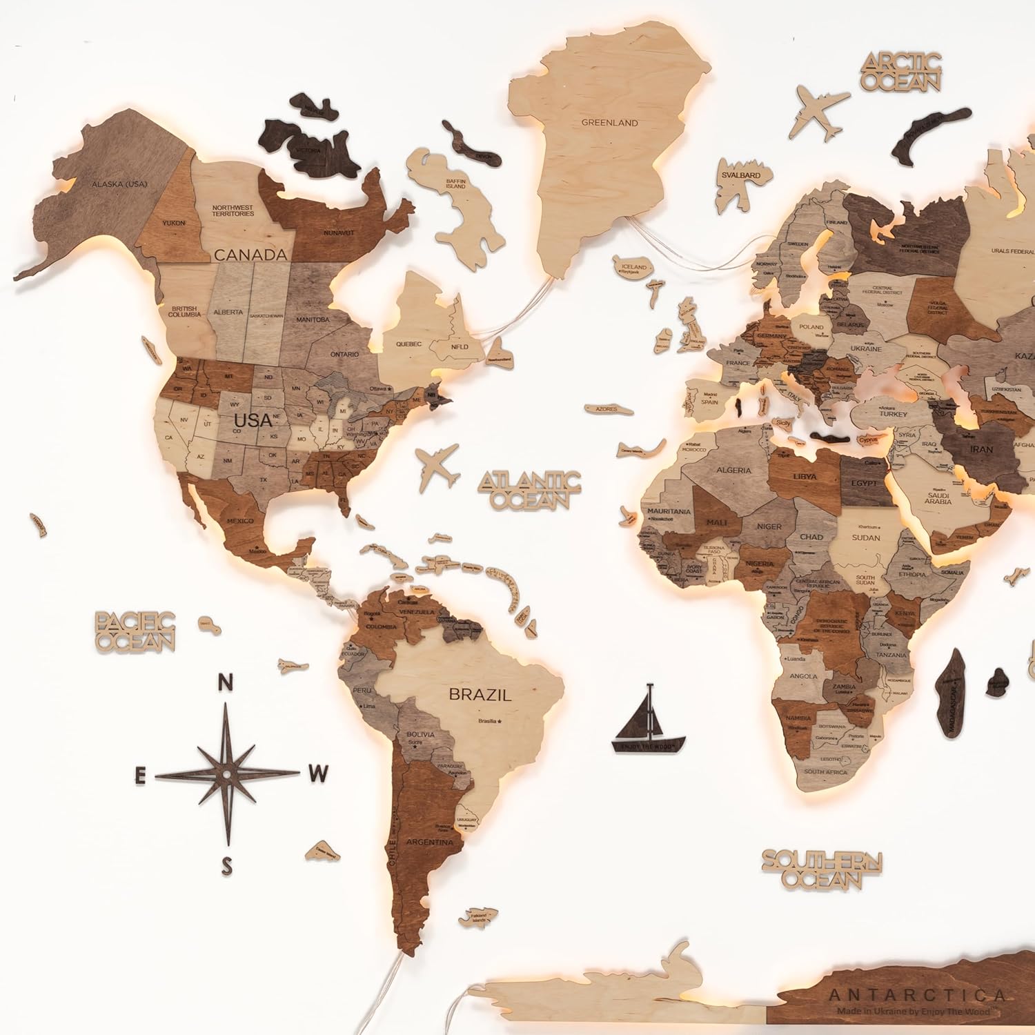 Review: Enjoy The Wood 3D LED World Map Wall Art Decor