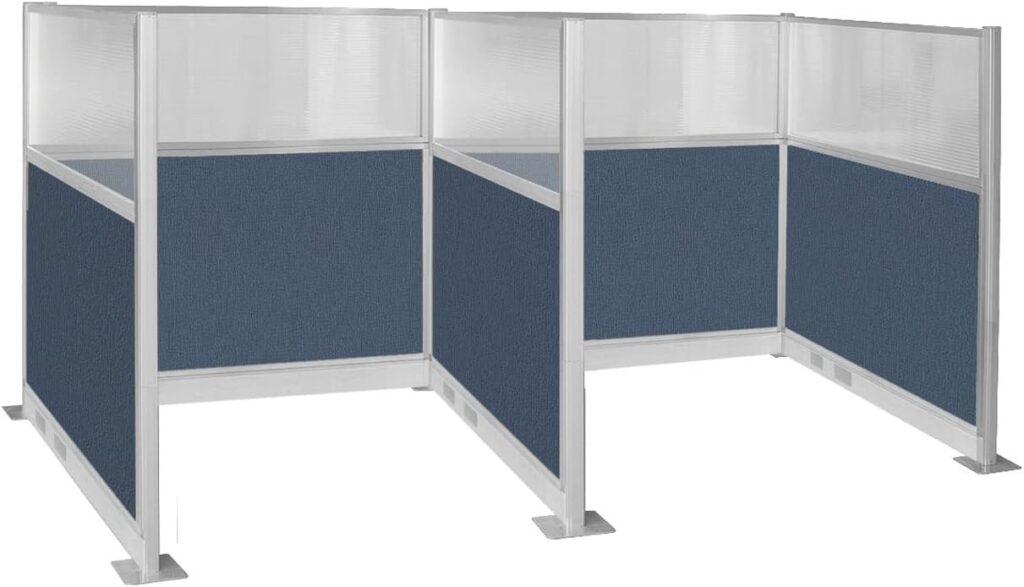 Versare Pre-Configured Hush Panel Electric Cubicle | Workstation Divider Walls | Cubicle Privacy Panels | Office Partition Walls